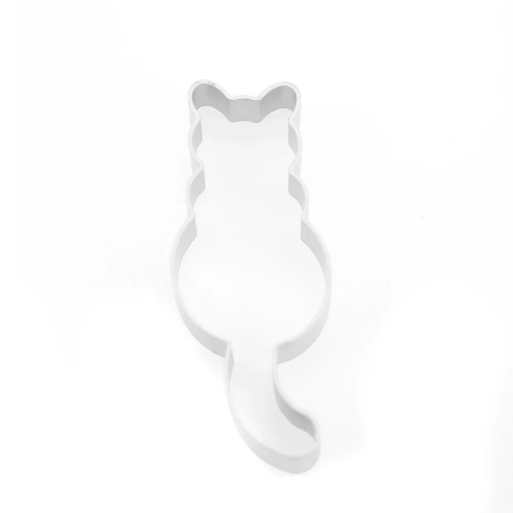 2pcs Cookie Press Mold Cat Shaped Aluminum Baking Cake Mold Cookie Cutter Mold Sugar Art fondant cutter