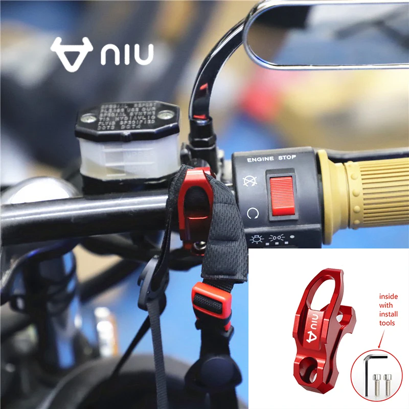 

For Niu NQI N1S U1 U+ G0 G1 G2 G3 F0 UQI Aluminum Motorcycle Modification Accessories Handlebar Helmet Duffel Bag Storage Hooks