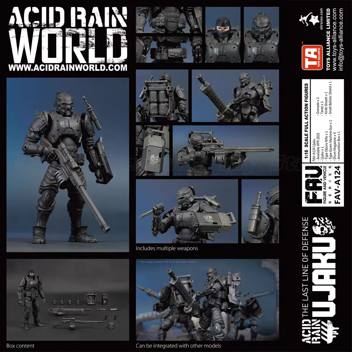 【Pre-sale】 Acid Rain War FAV-A124 Ujaku 1/18 Action Figure Model Toy