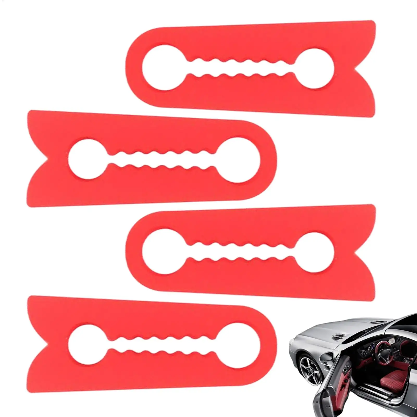 Automotive Door Buffer 4-Piece Quiet Shock Absorber Pads Vehicle Deadening Pad Door Stopper for Smooth Opening Closing Auto Rv