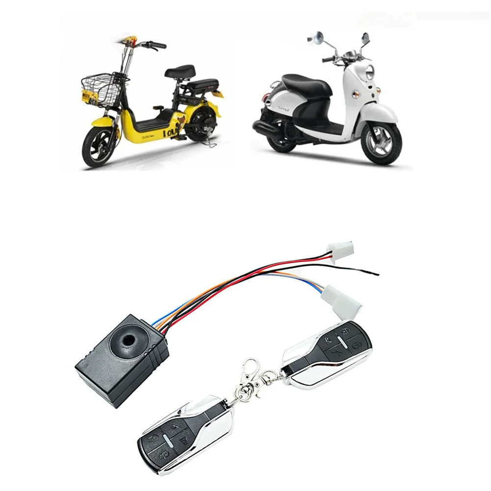 E-Bike Anti-Theft Alarm System Smart Security Remote Control Detector 36/48/60/72V Anti-Theft Locator For Electric Bike Scooter