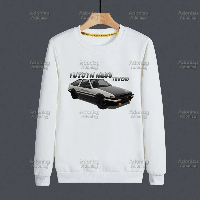 Initial D Fashion Men's Hoodies Spring Autumn Male Casual Hoodies Sweatshirts Men's White Color Hoodies Sweatshirt Tops