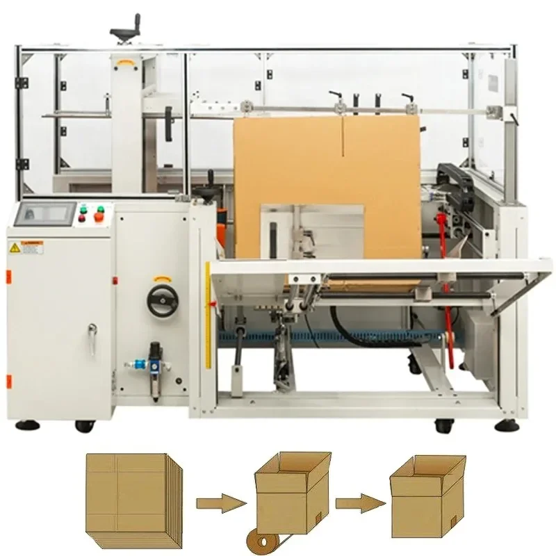 【Brand new】Stainless Steel Case Carton Opening Sealing Packing Erecting Machine with Customized