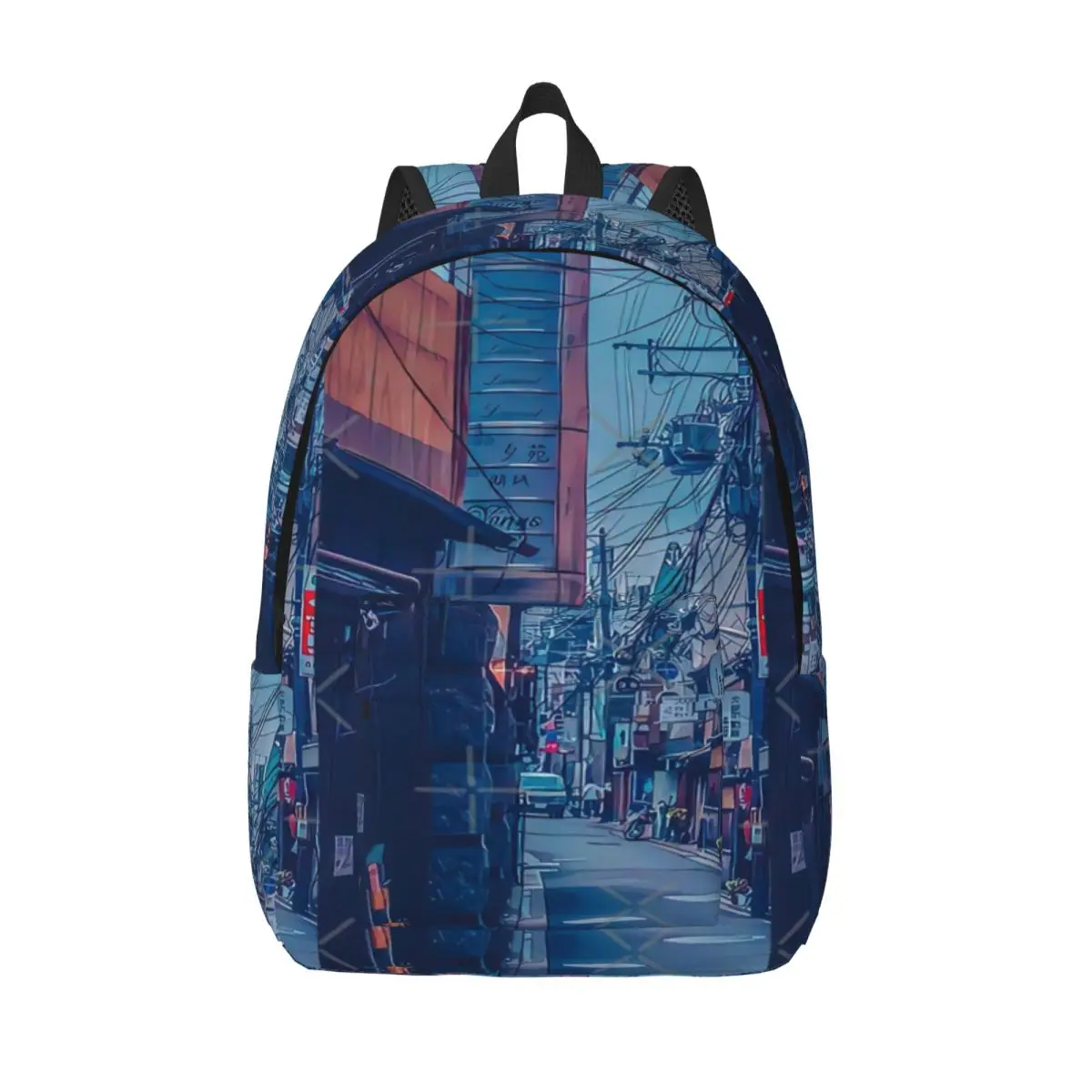 

Эстетический аниме-стрит, простой и стильный рюкзак, холст, рюкзак, женский рюкзак