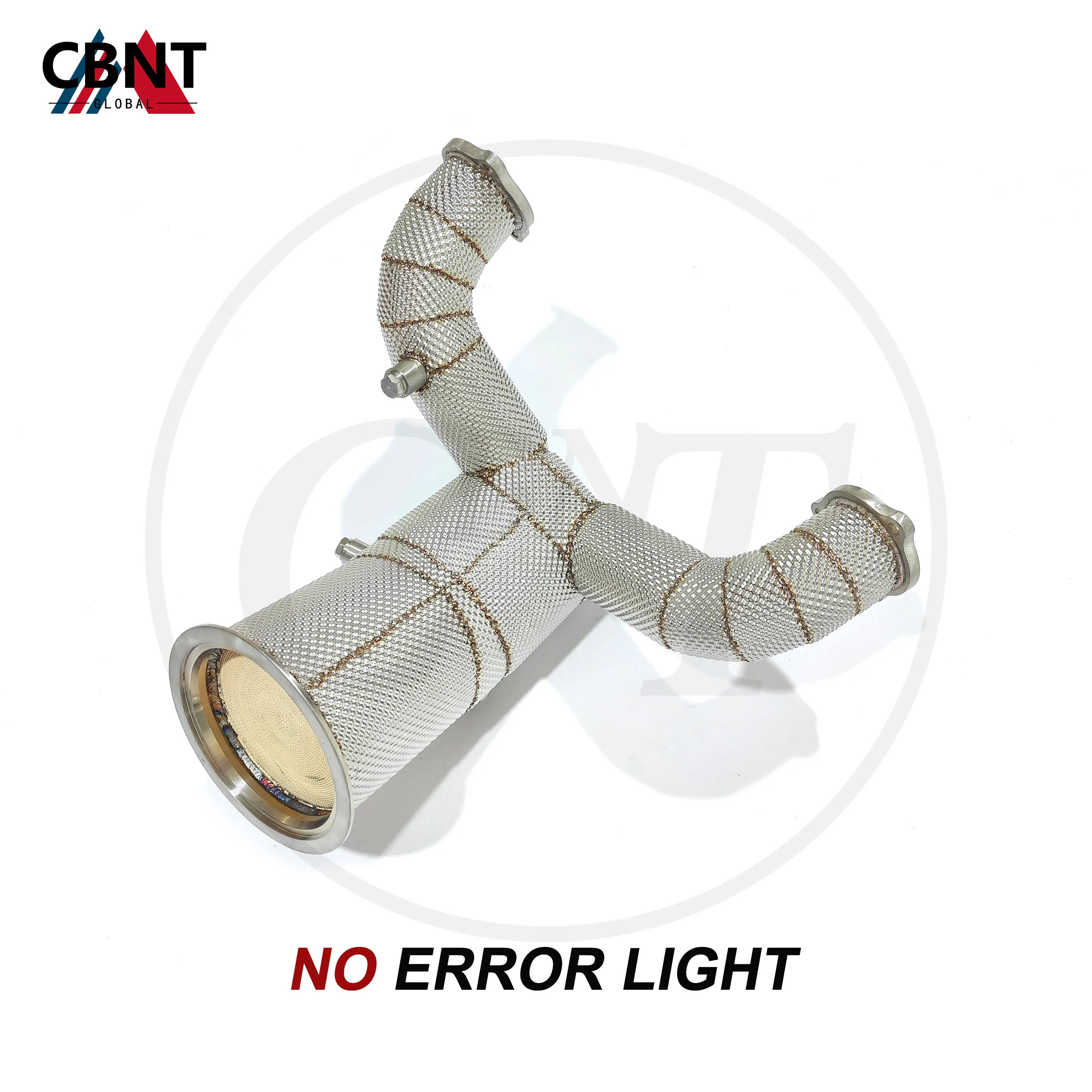 CBNT No Error Light Downpipe for Audi S4 S5 3.0T 2019-2023 Exhaust Header with Catalytic Converter SS304 Exhaust System