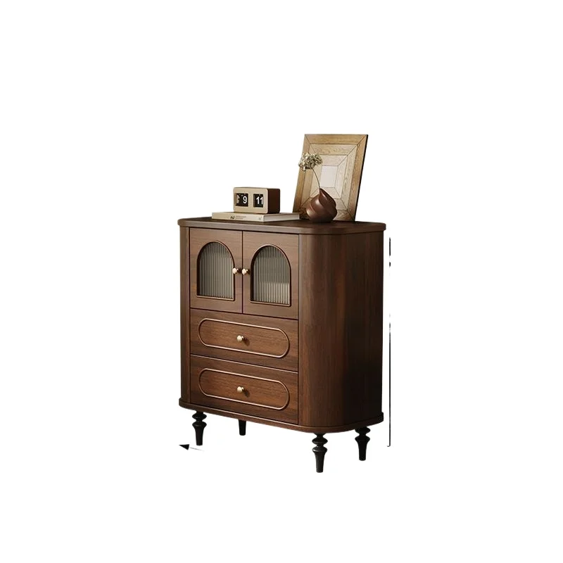 Medieval TV cabinet coffee table combination, fully equipped living room household small apartment set storage locker