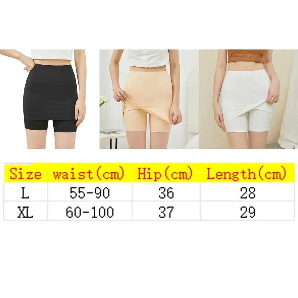 Women Safety Shorts Plus Size Double Layer Panties Slim Fit Elastic Safety Shorts Seamless Underwear