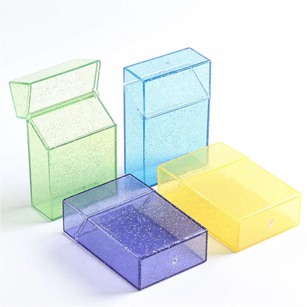 Transparent Storage Box Kawaii Stationery Blingbling Photo Card Holder Box Case Container Idol Kpop Albumes Photo Storage Ins