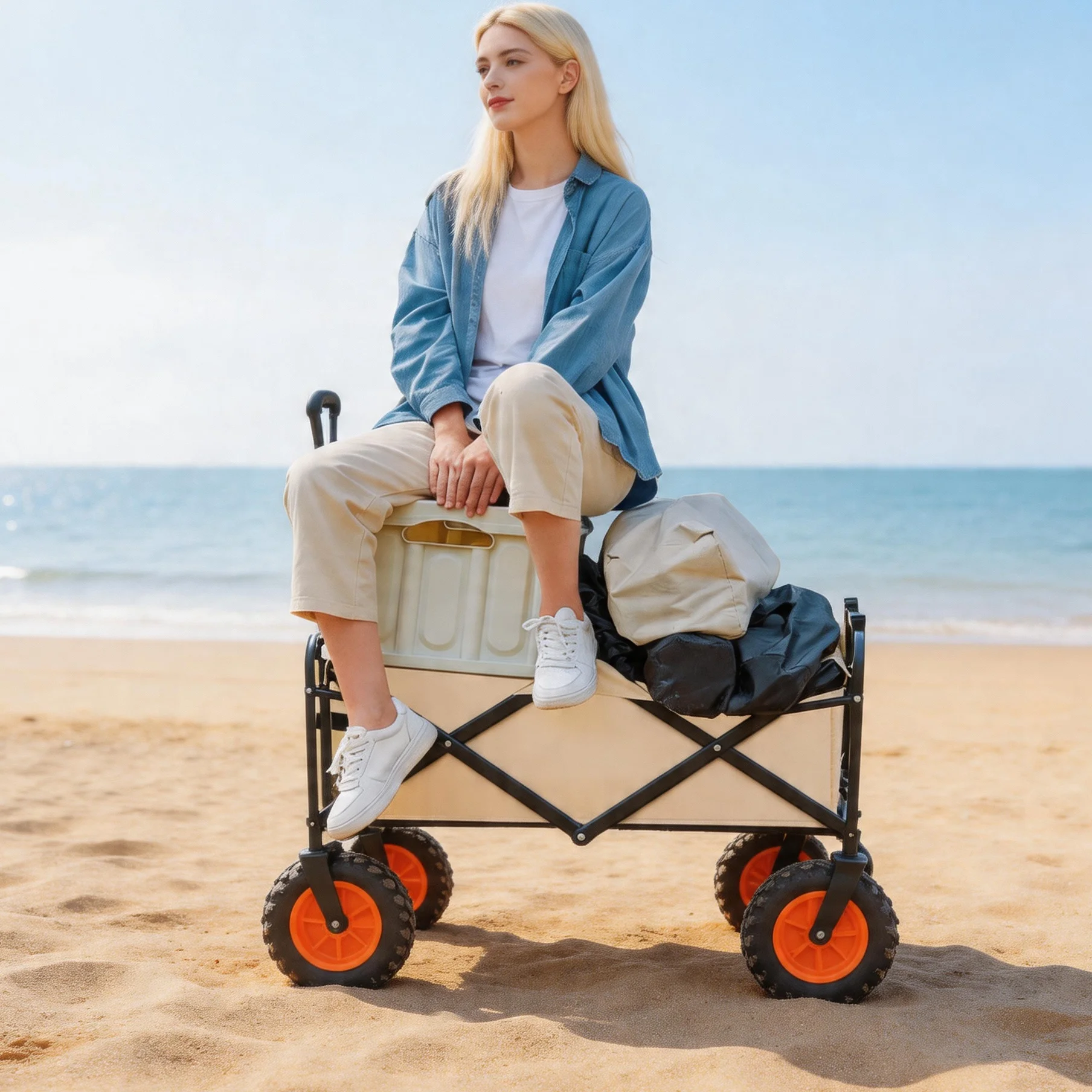 Outdoor Camping Folding Wagon - Outdoor Furniture Heavy Duty recension och pris
