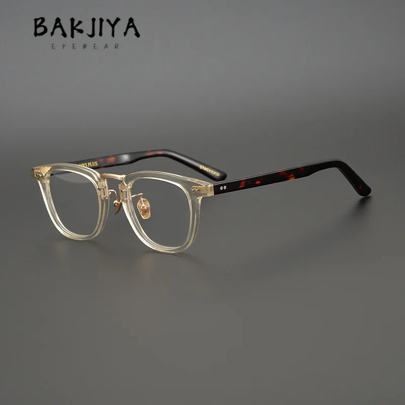 

Vintage Handmade Acetate Square Optical Glasses Frames Japanese Designer Men Computer Retro Myopia Reading Eyeglasses Eyewear