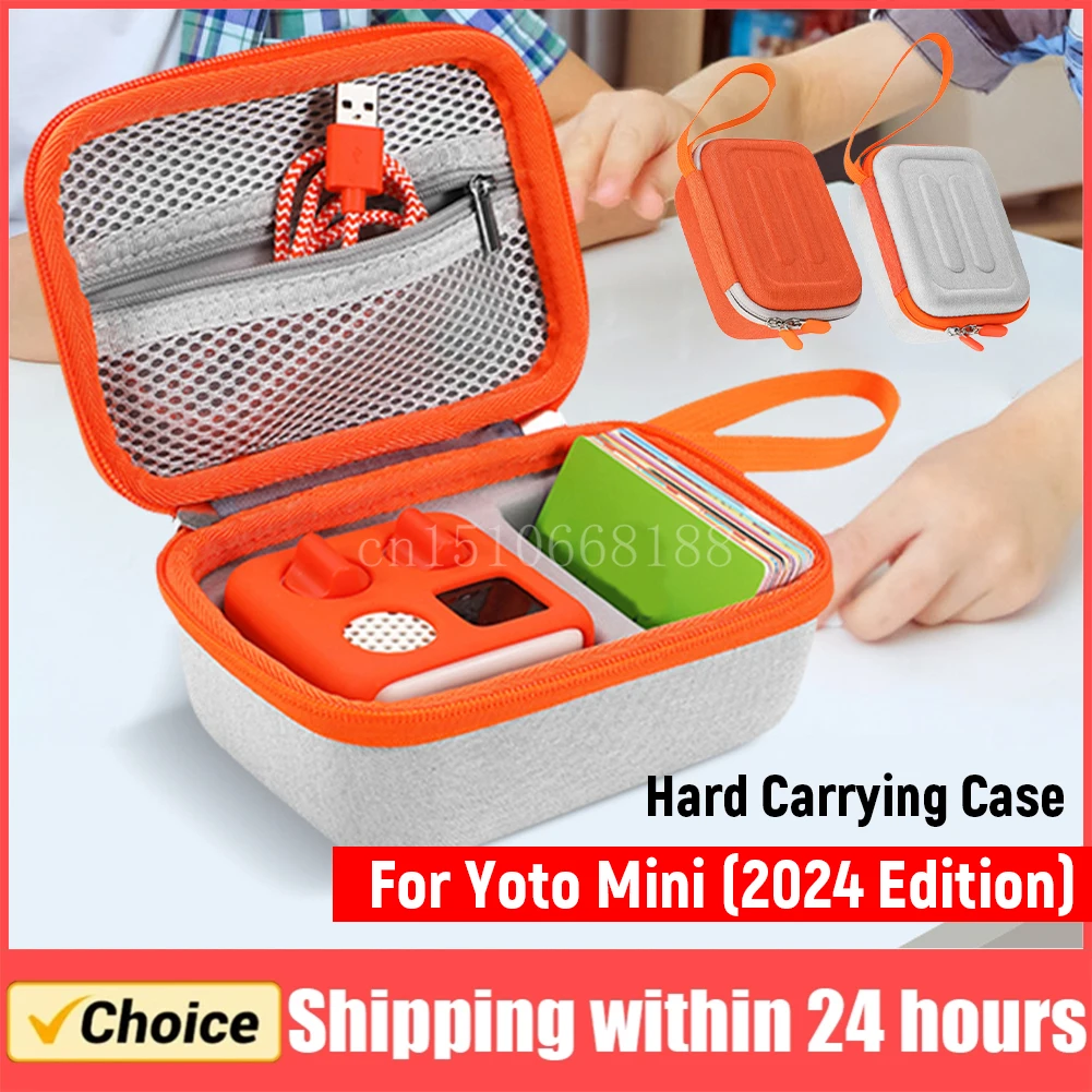 Estuche de transporte para Yoto Mini (edición 2024), bolsa con soporte, estuche rígido, funda protectora para reproductor de música y Audio, accesorios para auriculares