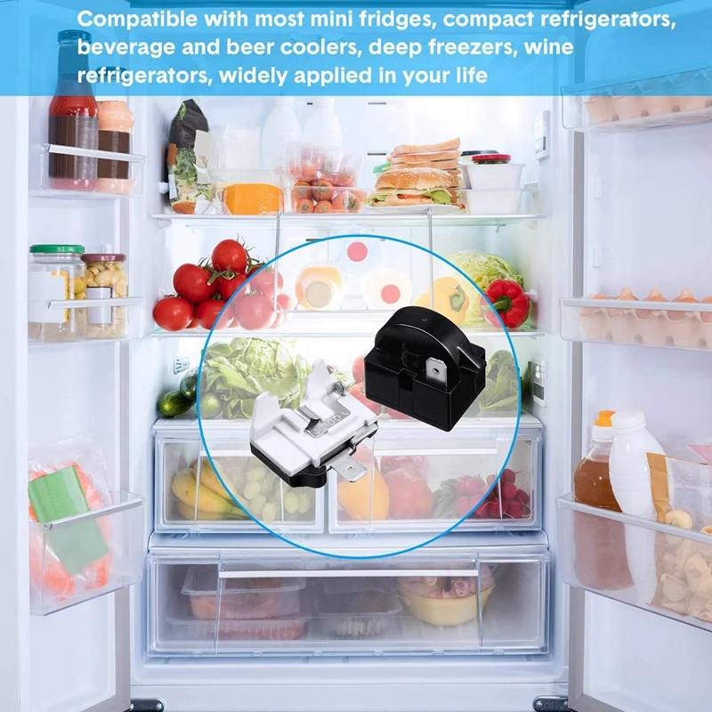 A15Q-3X QP2-4.7 PTC Starter Relay 1 Pin Refrigerator Starter Relay And 6750C-0005P Refrigerator Overload Protector