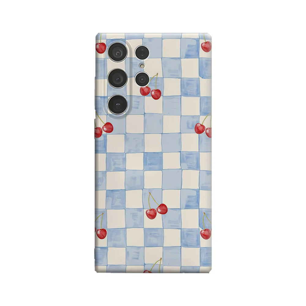 

Синий чехол для телефона в шахматном порядке для Samsung Galaxy S25 Ultra S24 S23 Ultra Plus, противоударная двухслойная задняя крышка