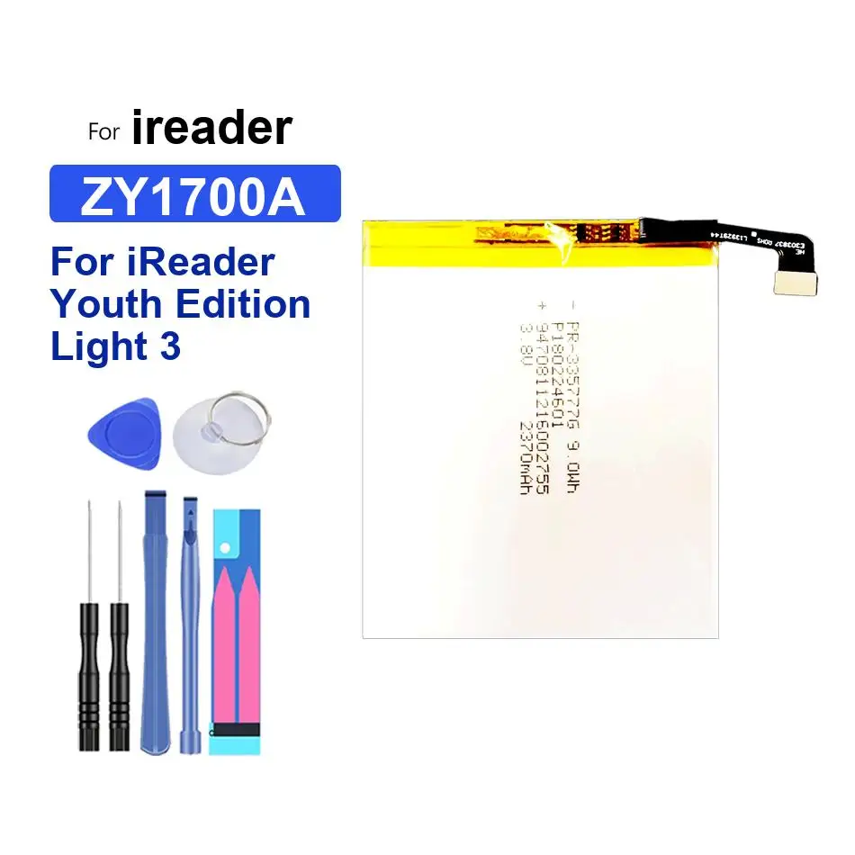 

Ebook Reader Battery For Ireader Youth Edition Light 3 2370Mah ZY1700A High Capacity