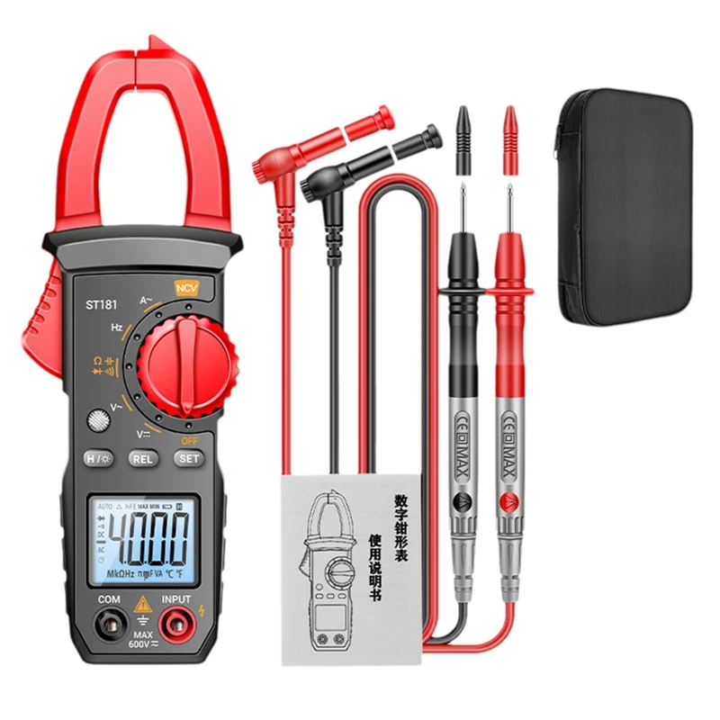 ABBO-Intelligent Digital Clamp Meter High Precision Multimeter 400A AC/DC Clamp Meter Digital Display Backlight Clamp Meter