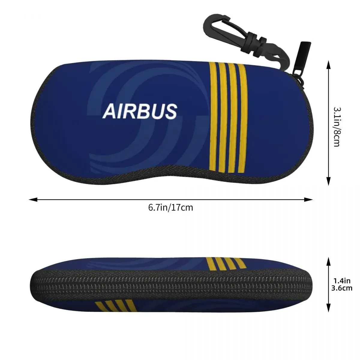 Custom Airbus Fighter Pilot Shell Eyeglasses Case Men Women Cool Aviation Airplane Glasses  Sunglasses Box Pouch