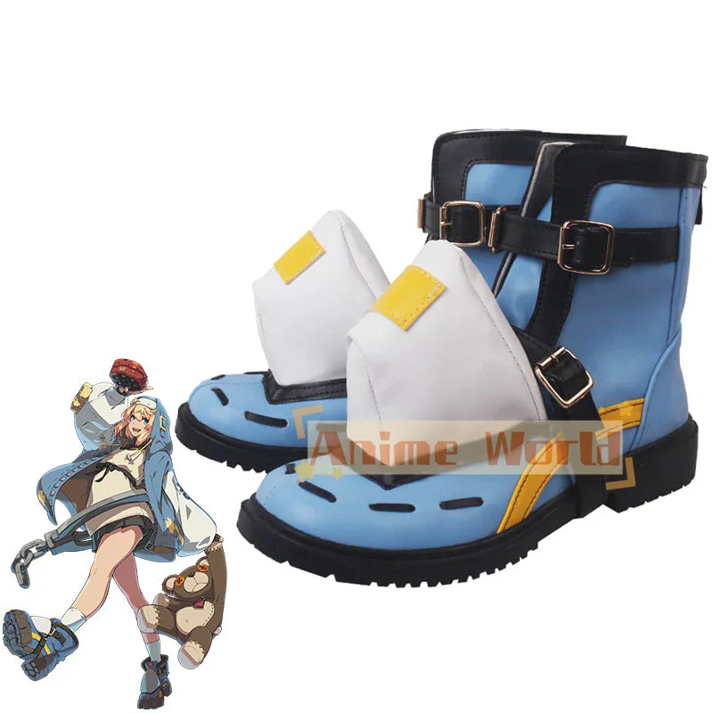 Strive Bridget Cosplay Shoes Halloween Carnival Boots Cosplay Prop Anime PU Leather Shoes Custom Made