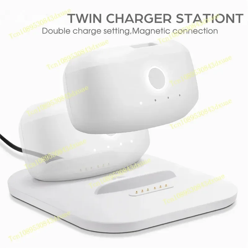 BOBOVR Twin Charger Station/Dock for B2 Battery Pack for M2 Pro M3 Pro Strap Magnetically Supply Power To 2 B2 Battery Pack
