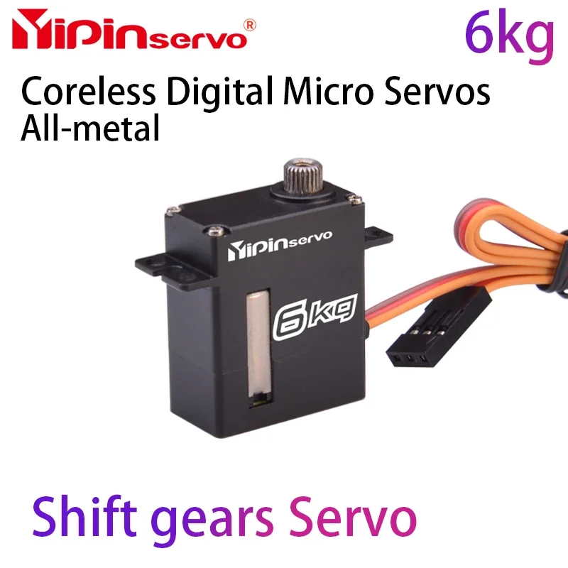 6kg Coreless Micro Digital RC Servo Full Metal Gear 180 ° Shift Gears Mini Servos Motor For SCX10 Trax Trx4 Trx6 G63 2065 TRXXAS