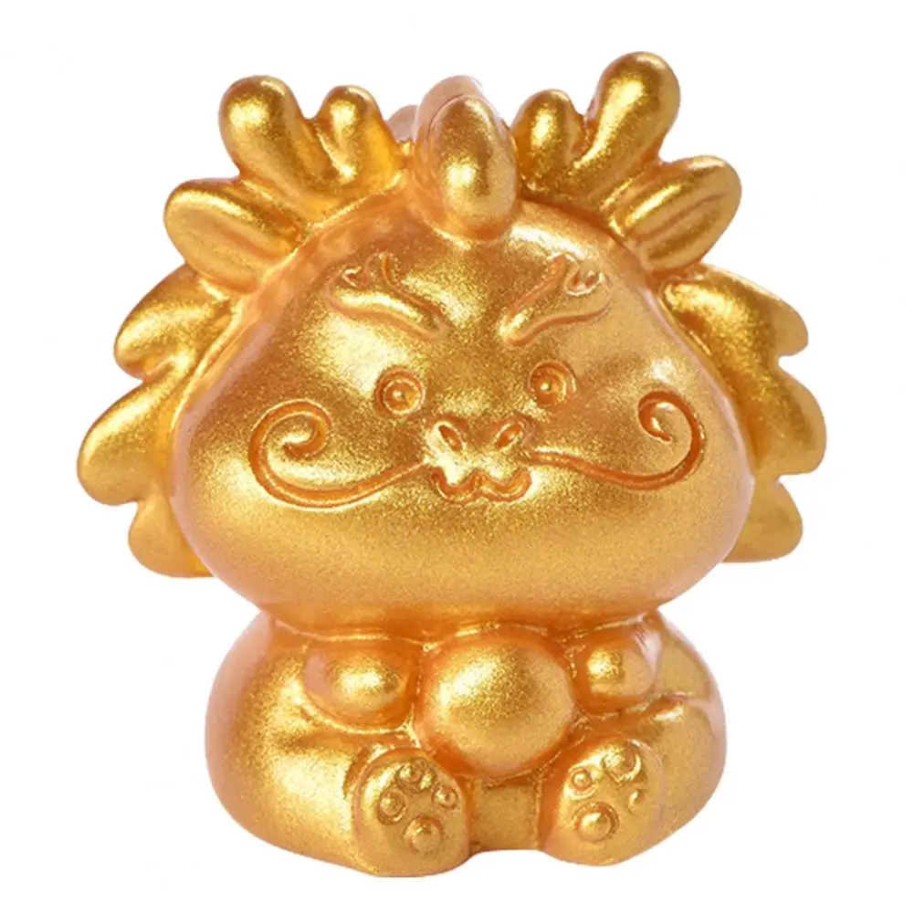 Lovely Smallest Detail Table Decorations Chinese Zodiac Golden Statue Desktop Ornaments Chinese Zodiac Golden Statue