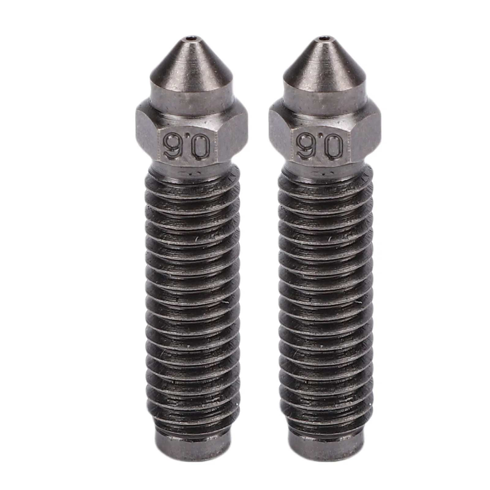 

2Pcs 0.6mm M6x25mm Hardened Steel Extruder Nozzle 3D Printer Nozzle Replacement Print Head Accessories
