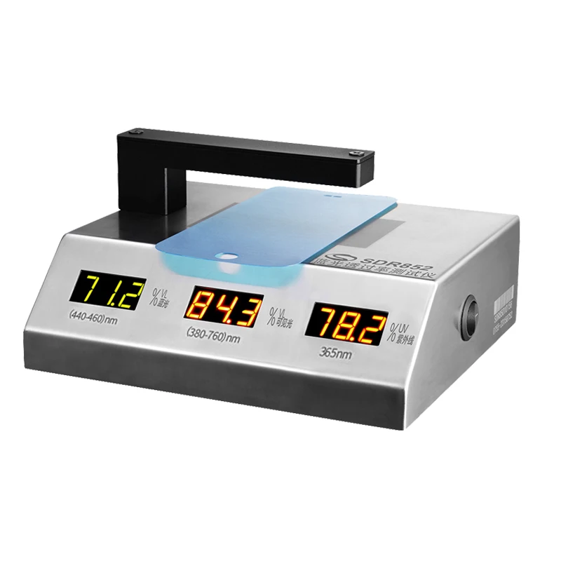 SDR850B lens transmittance tester with infrared 850nm light source, infrared 940nm light source and visible 550nm light source