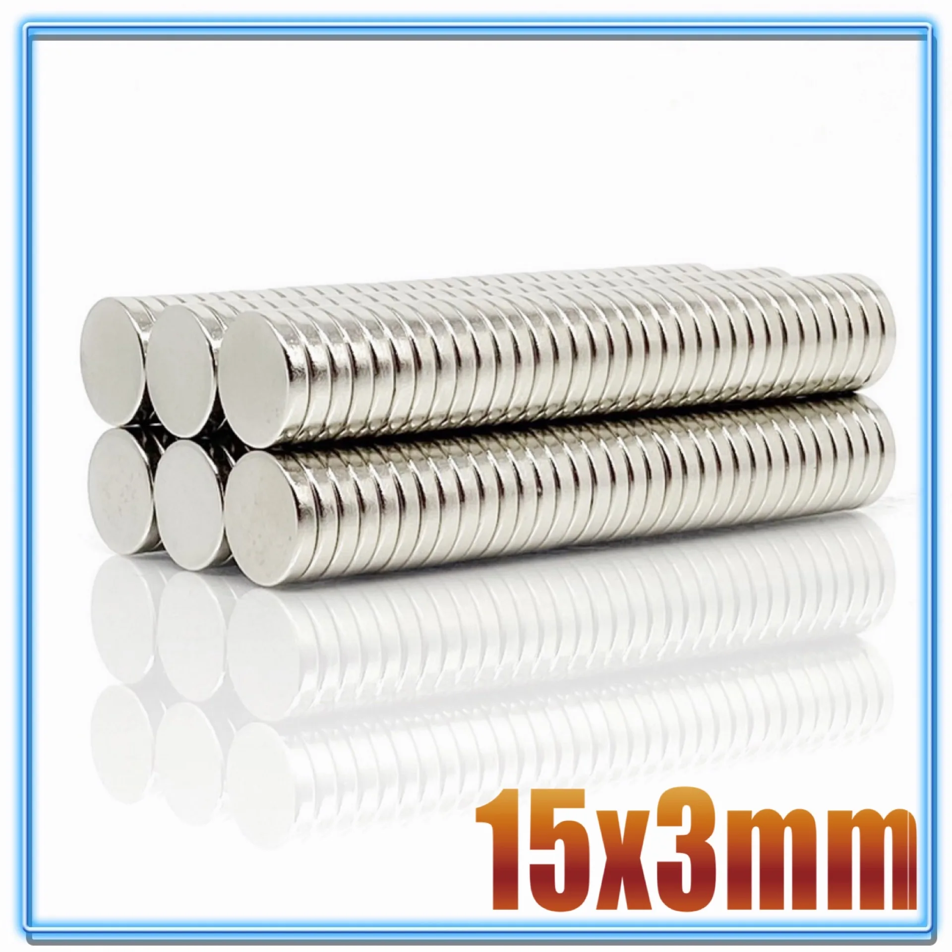 Imagem -02 - Classifique 15x3 mm Ímã Menor 15 mm x mm Ímãs 15*3 mm Magnéticos Redondos Pequenos do Disco do Neodímio 15x3 mm 500 Pcs N38