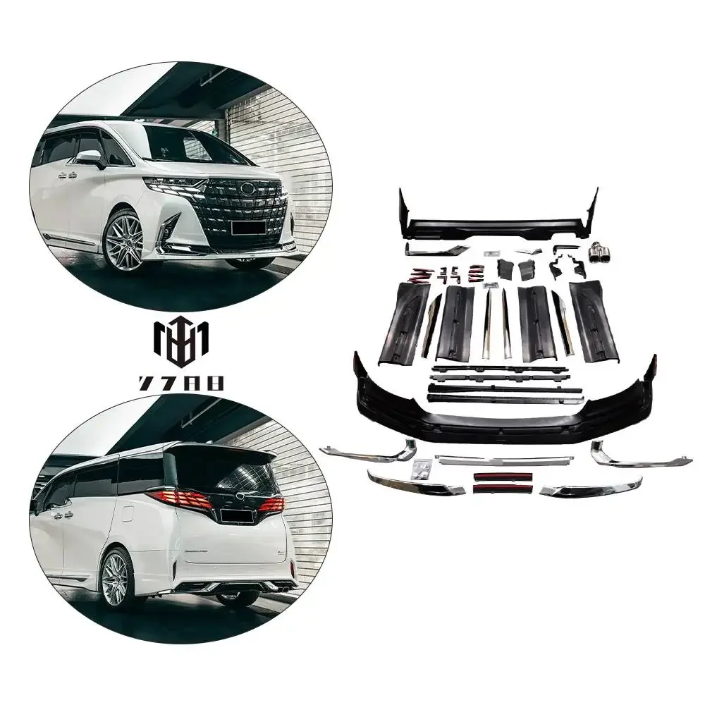 

High Quality for To yo ta AGH 40 Alphard 2024 Body Kit with Front Rear Lip and Side Skirts Latest Upgrade MODELLISTA