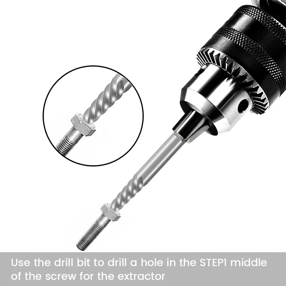 10pcs Drill Bit Set Cobalt Left Hand Accessories Broken Bolt Damaged Screw Extractor Set Metal Case Quality Perforator Tools