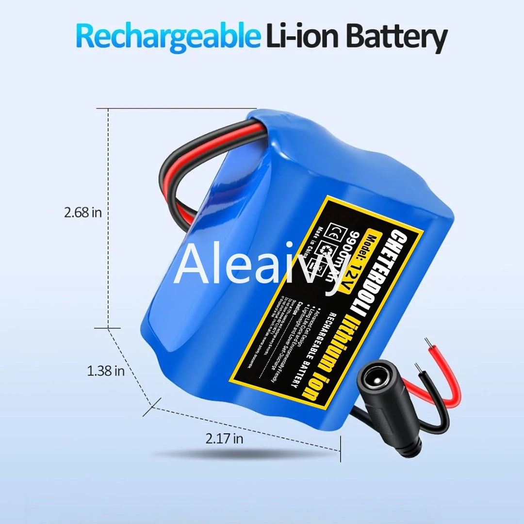 

18650 Li-ion Rechargeable batteries 3S2P 12V 9900mAh with BMS for CCTV,LED strip,router,electronic piano,Bluetooth devices etc.