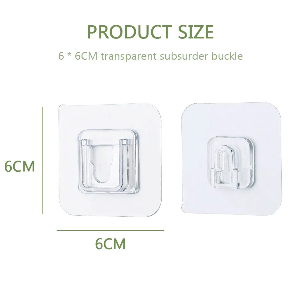 Double-sided Wall Hooks Glue Hooks Suction Bathroom Kitchen Shelf Strong Sticky Load-bearing Capacity Unferforated No Trace Hook