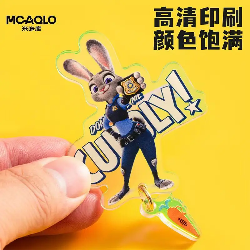 

Disney Zootopia Princess High Aesthetic Pendant Bag Charm Book Decor Children Ornament Accessory Keychain