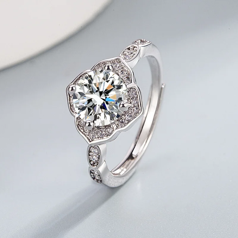 NEW 925 Silver Women Stackable Ring Engagement Wedding Fashion Rings Anniversary Gift Luxury Sparkling Pave CZ Ring