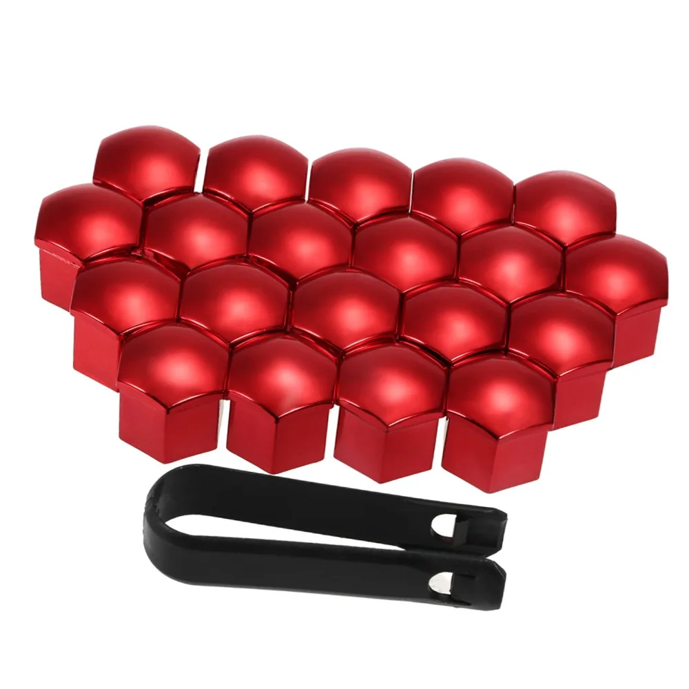20Pcs Durable Hexagonal Wheel Nut Covers 21mm With Removal Tool Decorative Wheel Covers Lug Bolt Covers For Cars