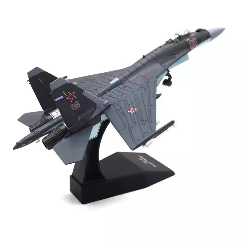 1/100 Scale Russian Su-35 Fighter Simulation Model Miniature Metal Alloy Aircraft Collectible Replica Model
