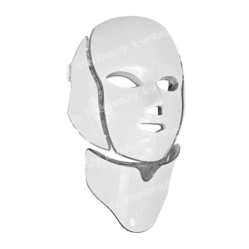 Led Mask 7 Colors Photon Therapy Mask with Neck Anti-Acne Wrinkle Removal Skin Rejuvenation Whitening Led Face Light Beauty Mask