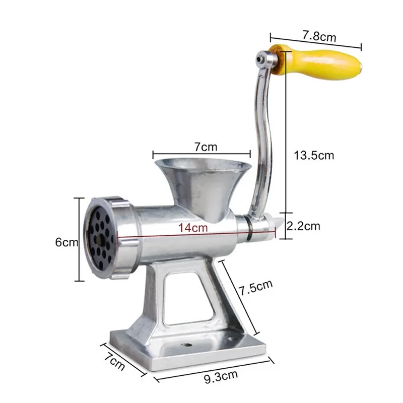 Foods Grade Multifunction Manual Meat Grinder Filling Sausage Machine Household Hand Shake Vegetable Garlic Grinding Chopper