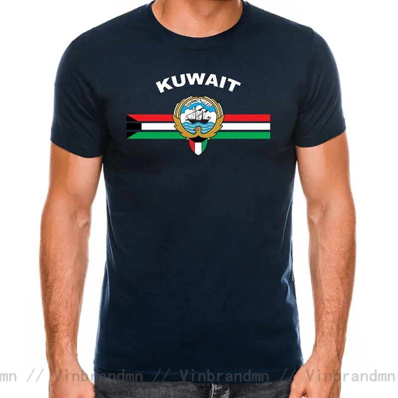 New Men tshirt Kuwaiti Flag Shirt Kuwaiti Emblem Kuwait Flag Shirt T Shirt Funny Printed T-Shirt Kuwait Arms of Coat Tees Tops