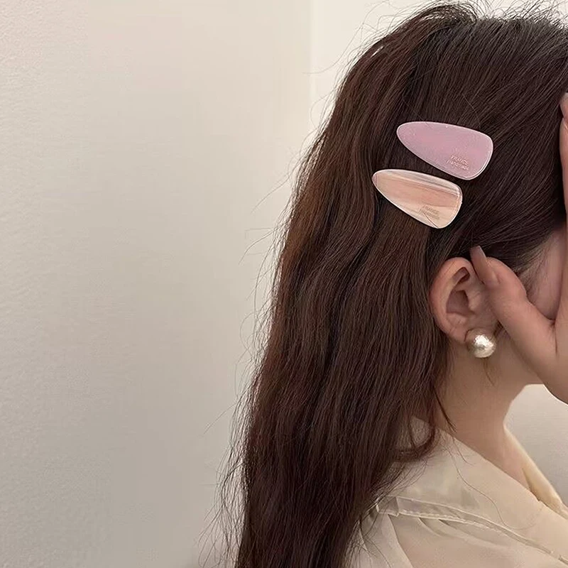 

2PCS Cream Colored Hair Clip With Bangs On The Side Clip Broken Hair Clip Hair Clip On The Side New Duckbill Clip Headdress