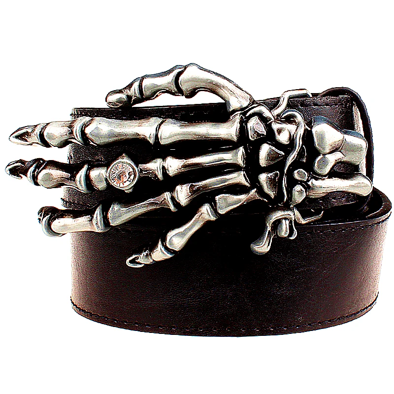 

Skull Hand Men Belt Buckle Skeleton Claw Ghost Dark Heavy Metal Music Style Rock And Roll Show Accessories