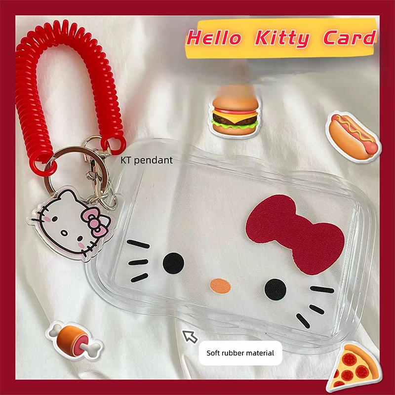 

Cartoon Hello Kitty Card Holder Cute Badge Credit Card Holders Badge Credit Bank Id Holders Women Keychain Bus Card Cover Cases