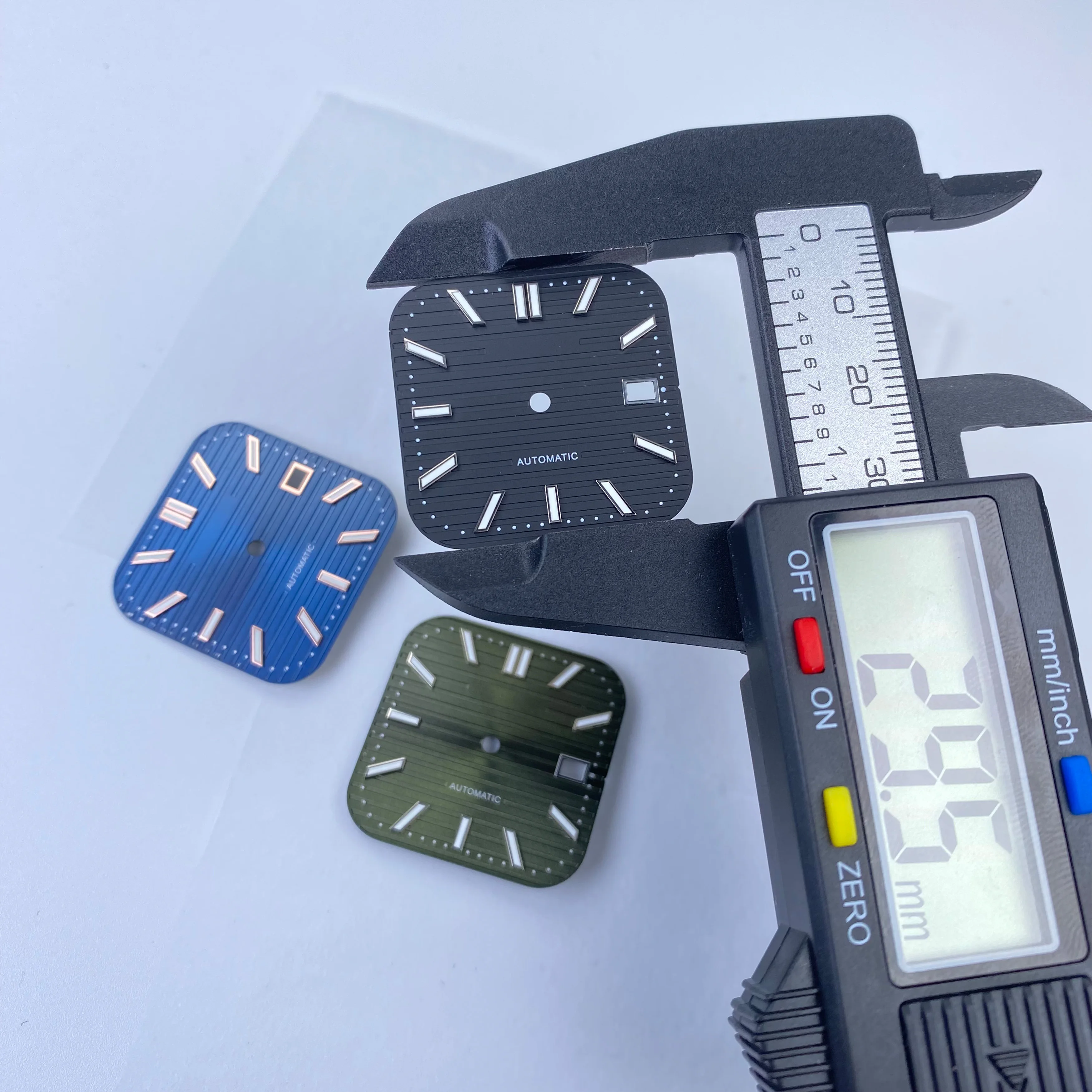 Квадратный корпус NH35 37,5 мм, нержавеющая сталь для PP CUBITUS, запасные части, подходят для NH35 NH36 NH70, калибр 29,5 мм, аксессуары для циферблата даты