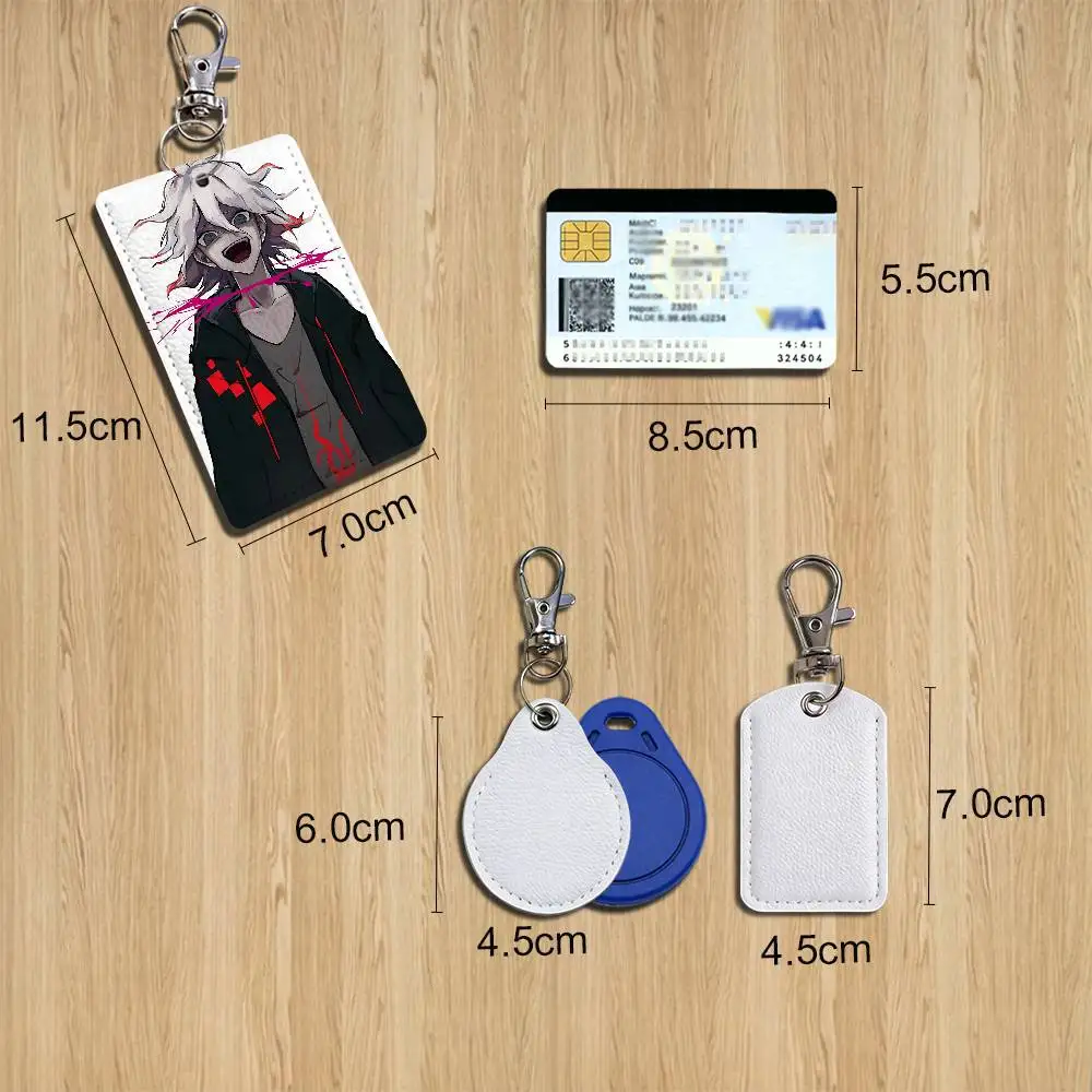 High speed inference Nagito Komaeda Danganronpa Holder For Bank Business Work Card Holder Student Card Case Bus Card Keychain
