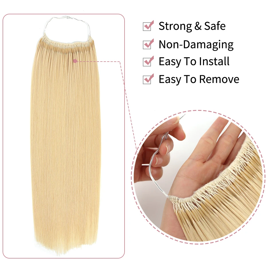 Extensions de Cheveux Brésiliens Naturels Remy, en Coton, Sans Trame, pour Femme, 12 à 26 Pouces