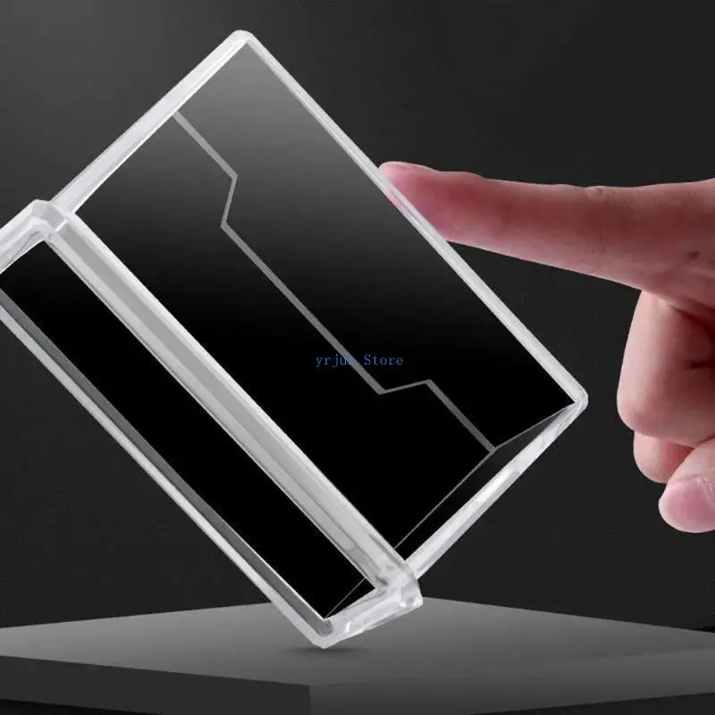 

583D Business Card Holder Clear Acrylic Card Display Stand Transparent Business Card Holders 3 Inclined Compartments