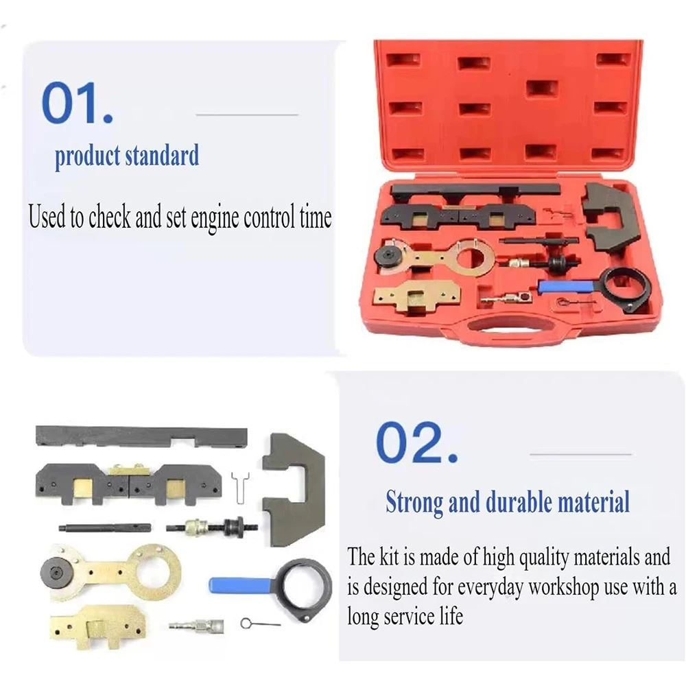 Engine Timing Tool Twin Camshaft Alignment Locking Timing Tool Set Compatible For BMW M40 M42 M43 M44 M50 M52 M54 M56 view 4