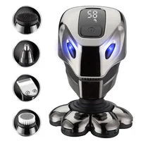 Upgrade Electric Shavers for Men 7 Head Electric Razor 5-in-1 Multifunctional Cordless Head Shaver Grooming Kit for Blad Trimmer