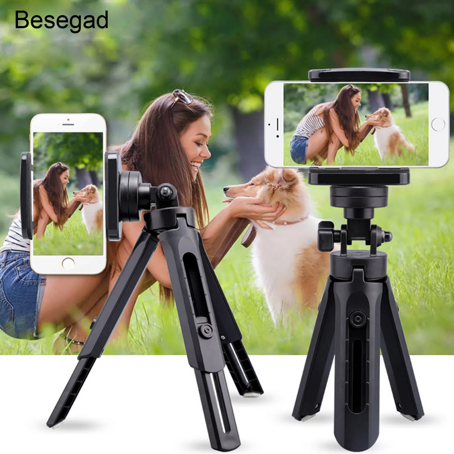 

Gosear Tripod Holder Stand Mount Bracket for Mobile Phone Portable Adjustable Rotatable DSLR Mirrorless Gopro Action Cameras