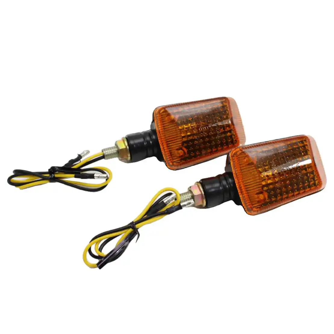 DWCX 2Pcs Amber LED Turn Signal Indicator Amber Light Daytime Running Lamp for Motorcycle Bike