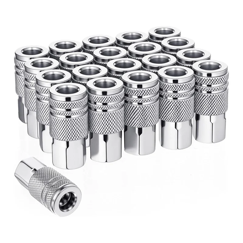 

KYCOR-Промышленные воздушные соединения M-типа, 3/8 дюйма, быстроразъемное соединение с внутренней резьбой, 20 шт., воздушные фитинги с высоким расходом 3/8